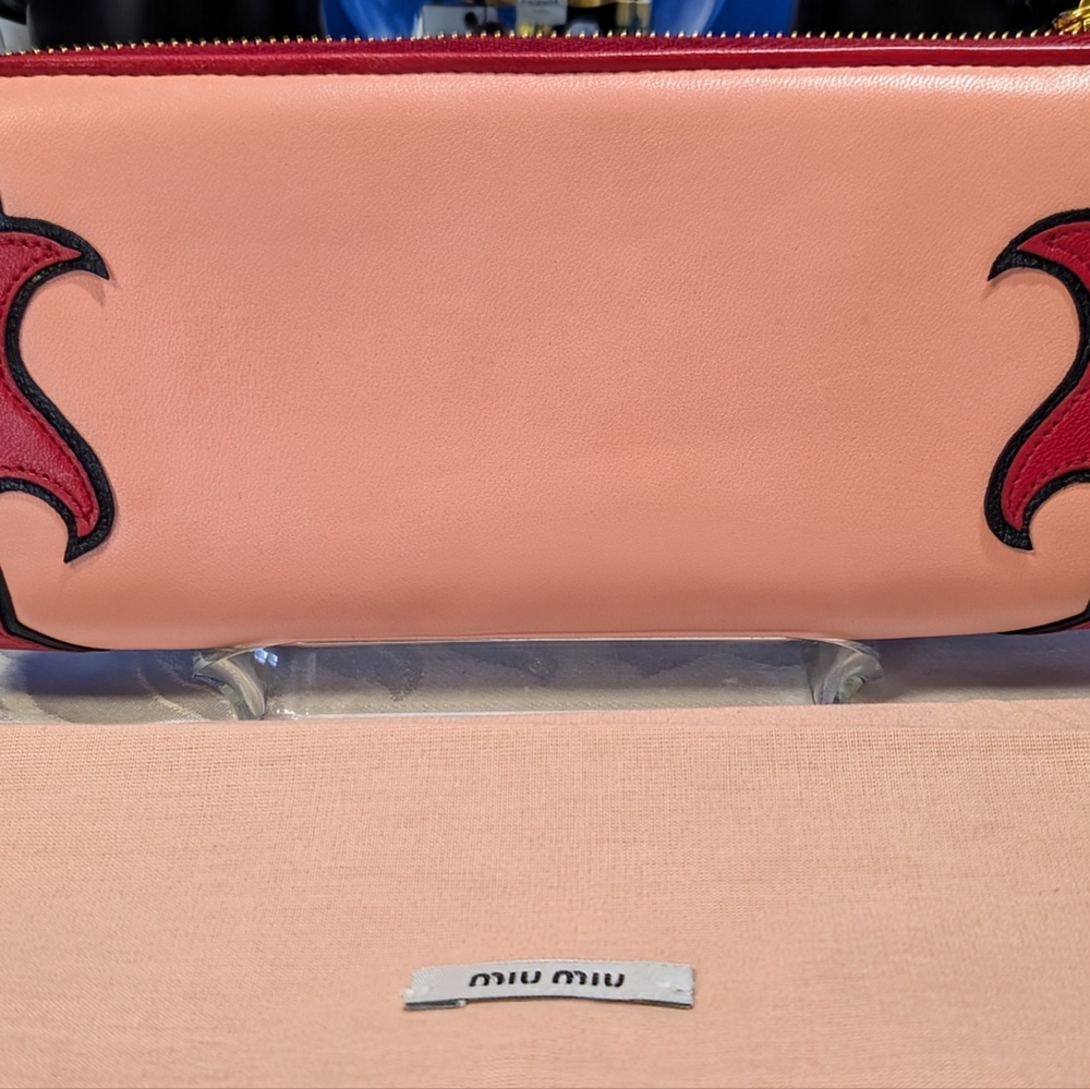 Miu Miu Pink and Red Western Design Wallet - Picture 4 of 14